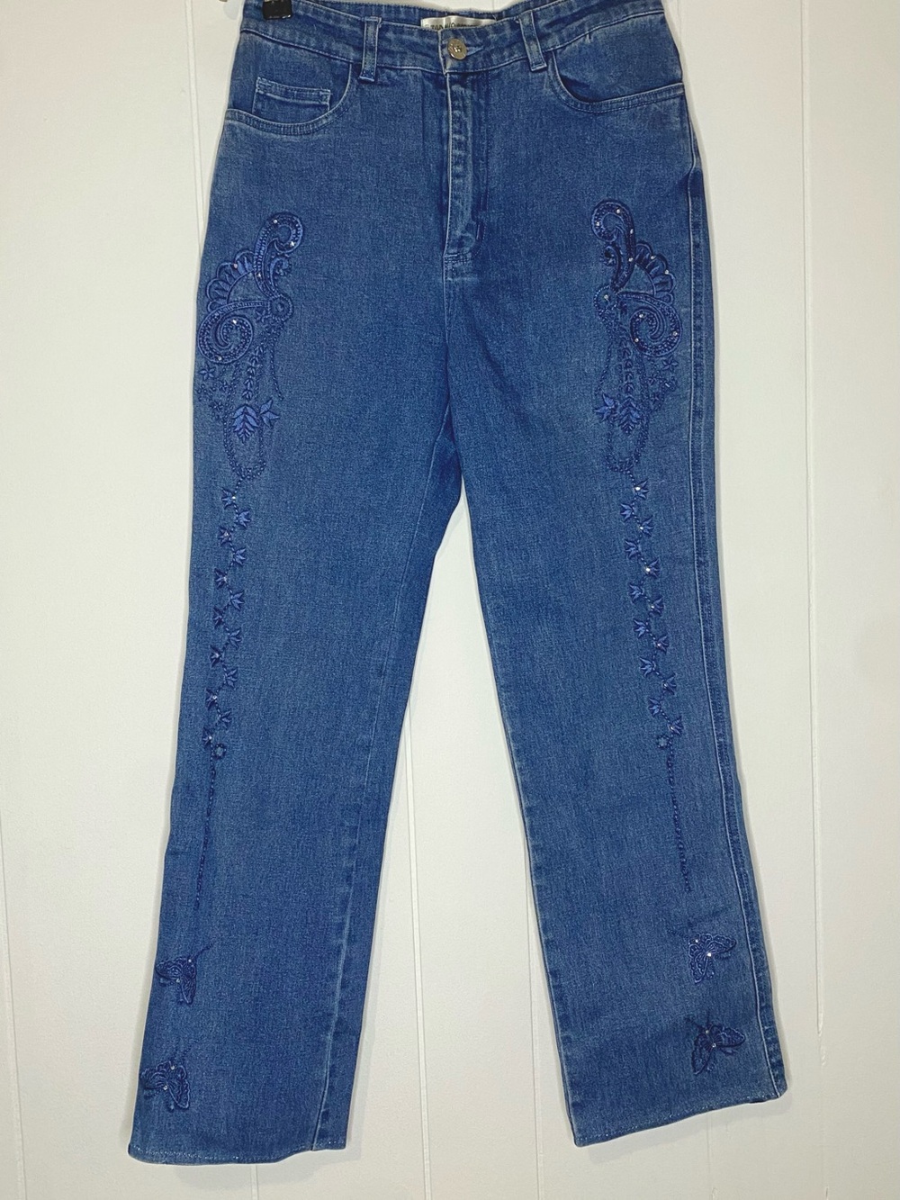 Blue Embroidered Women’s Jeans